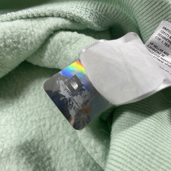 North Face Sweatshirt Womens Medium Fleece Pullover Outdoors Hiking Light Green - Picture 13 of 16